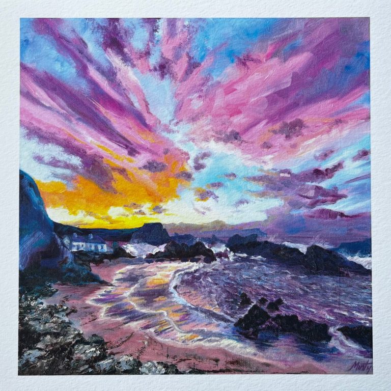Crimson Tides | Abstract Acrylic Painting by Minty Ramsey